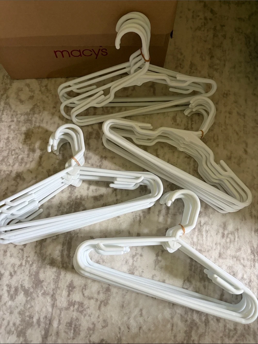 White Plastic Closet baby Hangers - Set of 36 Multipurpose Hangers